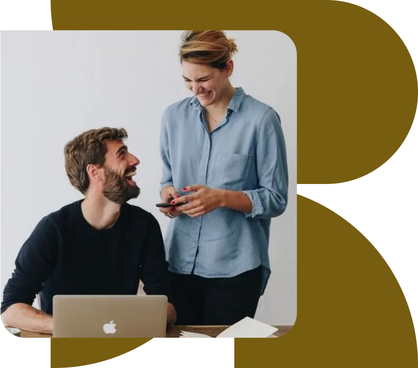 Two people discussing a financial planning plan